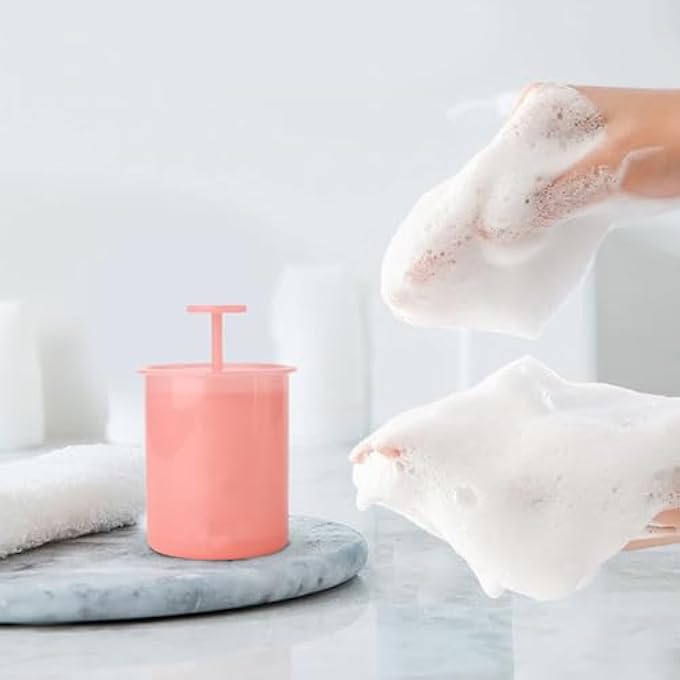 STRBOXONG صانع الرغوة لغسل الوجه | خافق الشامبو - موزع فقاعات منظف يدوي للسفر والاستخدام اليومي، أدوات العناية بالبشرة المنزلية والسفر - Image 2